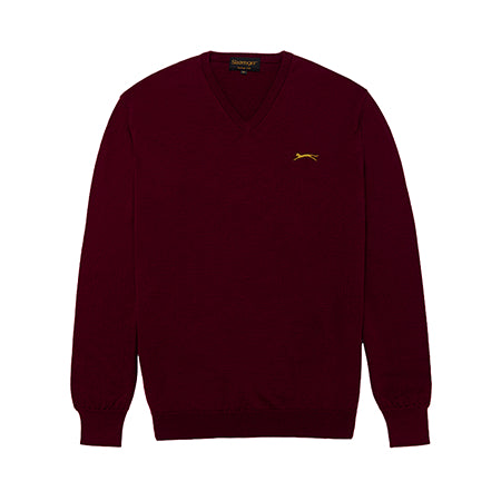 Slazenger Heritage Gold Legend Sweater in Burgundy – Anthony Sinclair