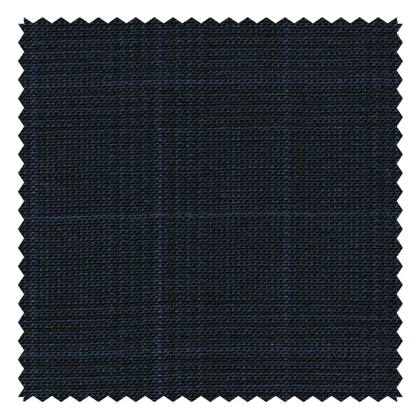 Navy Glen Plaid With Royal Blue Overcheck "Eco-Traveller" Suiting