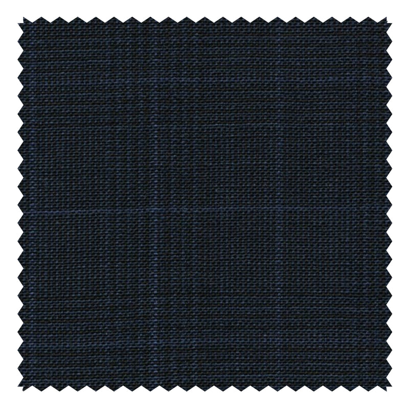 Navy Glen Plaid With Royal Blue Overcheck "Eco-Traveller" Suiting