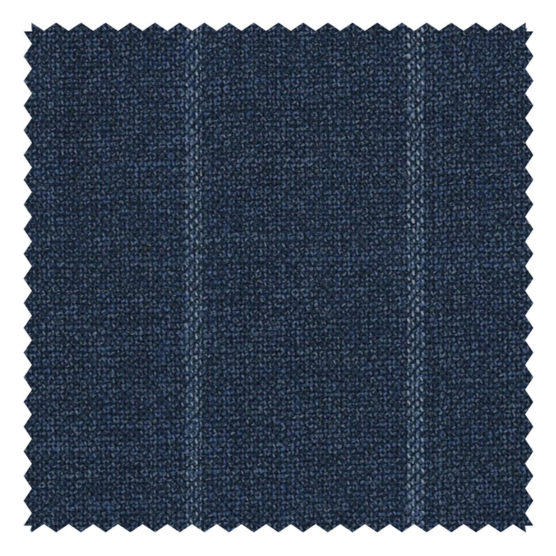 Blue Wide Chalk Stripe 4 Ply "Airesco" Suiting