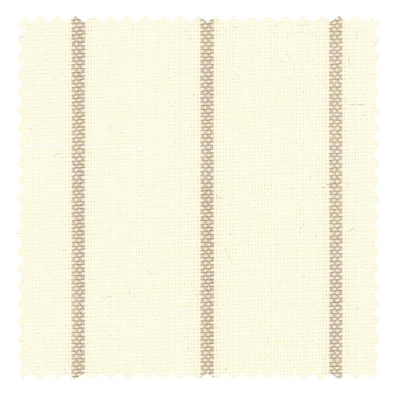 White with Sand Stripe "Crispaire" Suiting