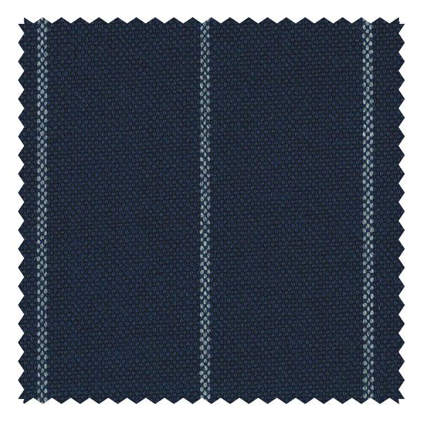 French Blue Chalk Stripe "Crispaire" Suiting