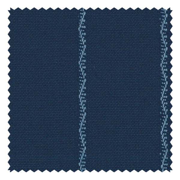 Blue Wavy Stripe "Crispaire" Suiting