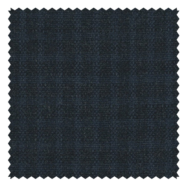 Navy Shadow Block Check (Plaid) "Crispaire" Suiting