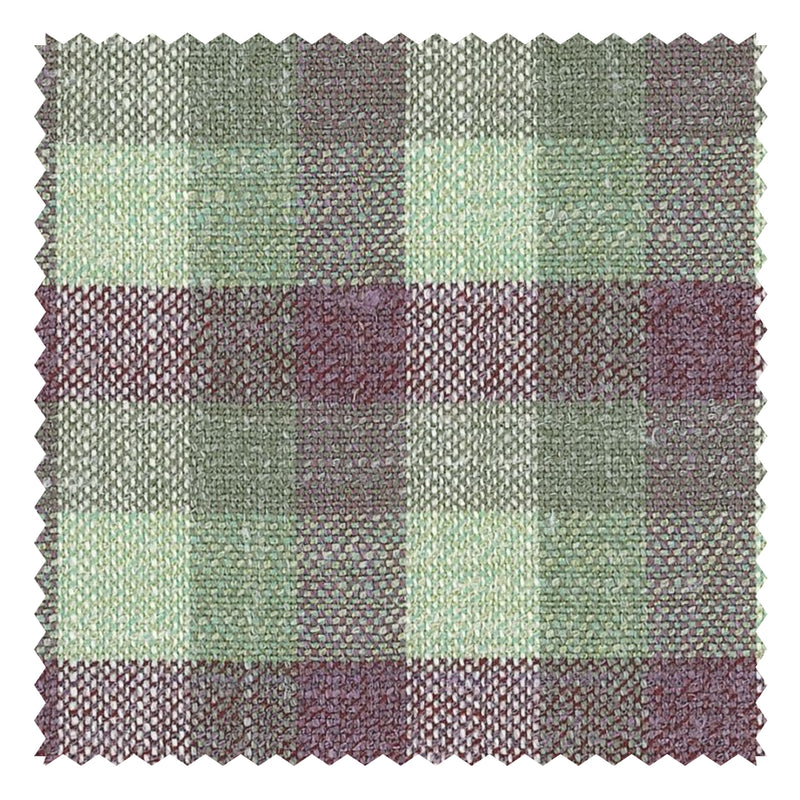 Lime/Plum Block Check (Plaid) "Crystal Springs" Jacketing