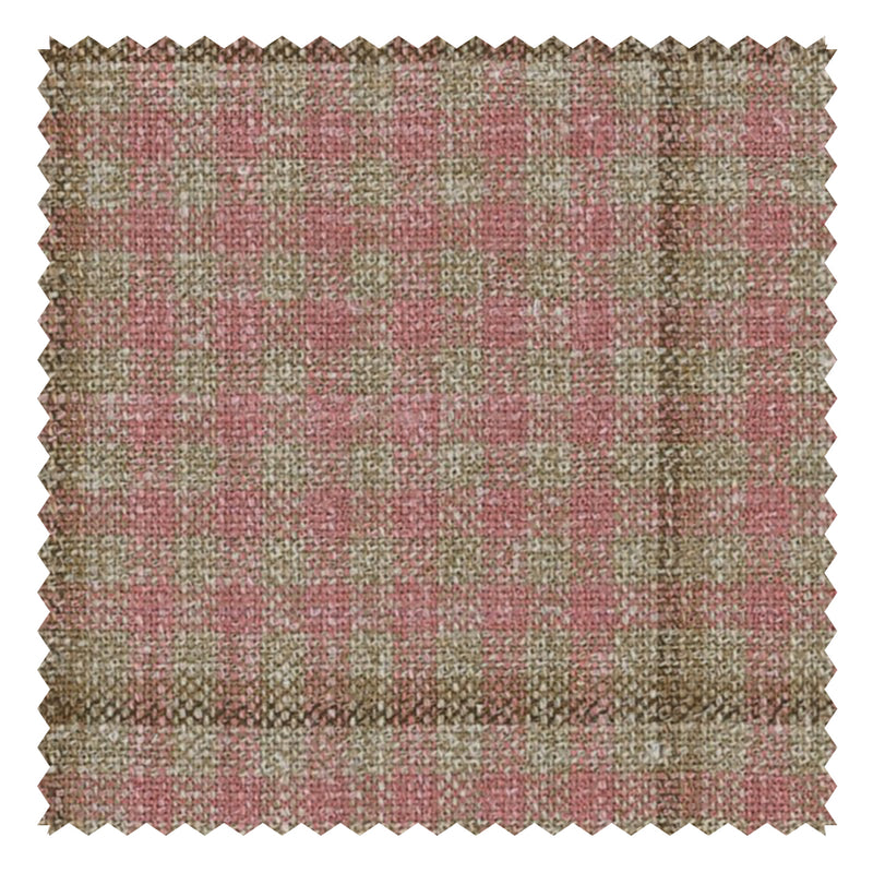 Tan/Pink Shepherds Check (Plaid) With Windowpane "Crystal Springs" Jacketing