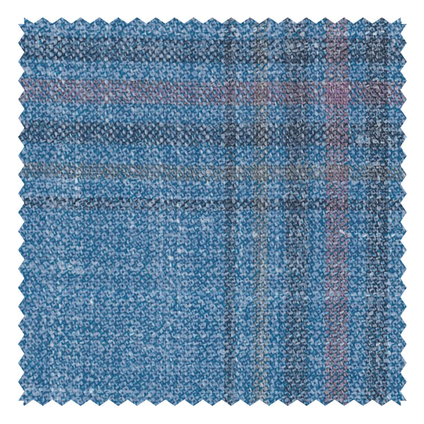 Blue/Coloured Block Glen Check (Plaid) "Crystal Springs" Jacketing