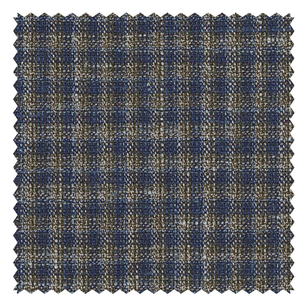 Navy/Biscuit Shepherds Check (Plaid) Fancy "Crystal Springs" Jacketing