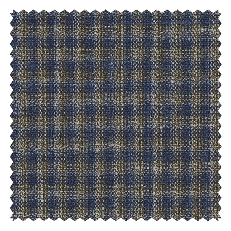 Navy/Biscuit Shepherds Check (Plaid) Fancy "Crystal Springs" Jacketing