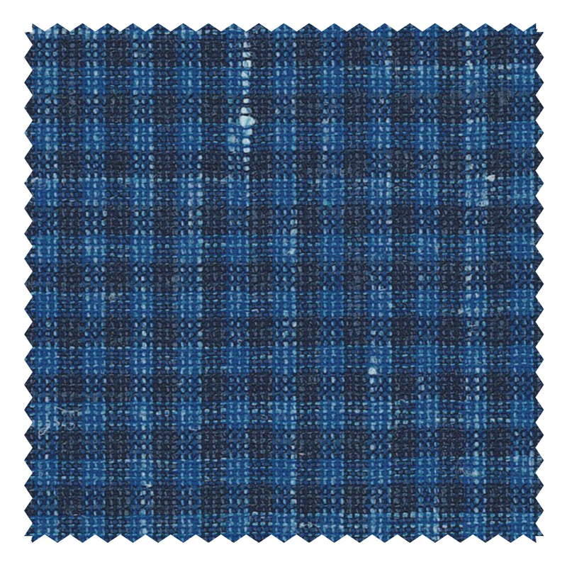 Navy/Blue Shepherds Check (Plaid) Fancy "Crystal Springs" Jacketing