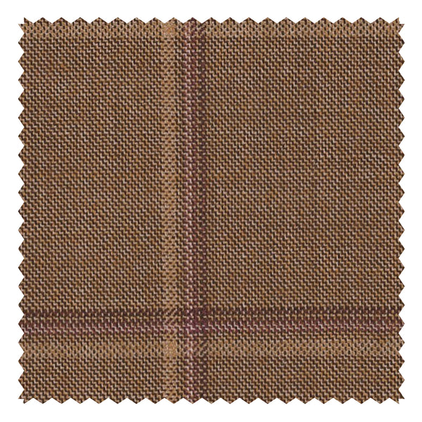 Biscuit Hairline With Plum Windowpane "Crystal Springs" Jacketing