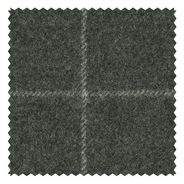 Grey Chalk Windowpane "Classic Woollen Flannel"