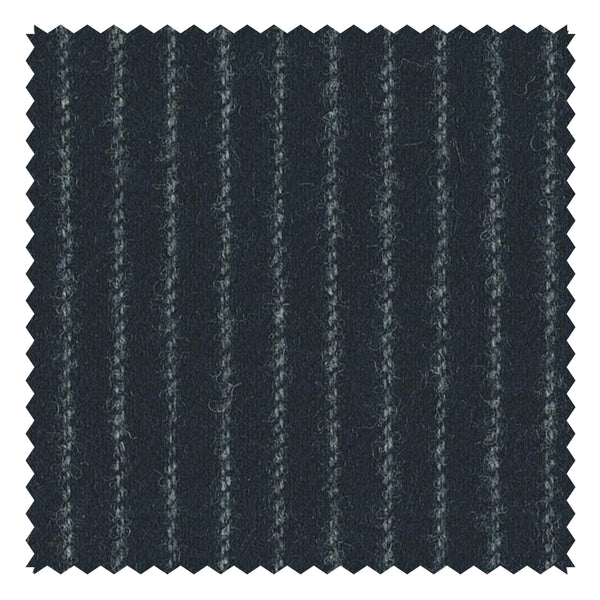 Navy Narrow Chalk Stripe "Classic Woollen Flannel"