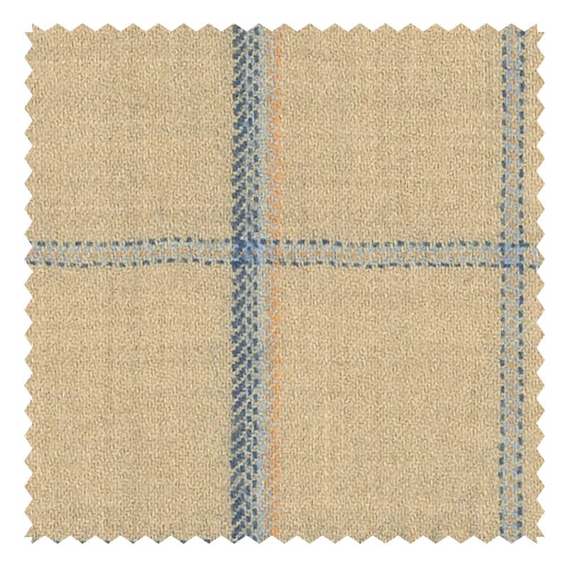 Tan/Light Blue Multi Windowpane "Ascot Soft Touch & Classics" Jacketing