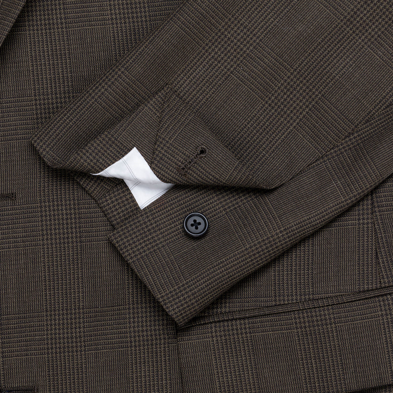 Three-Piece Brown Prince of Wales Suit