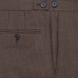 Three-Piece Brown Prince of Wales Suit