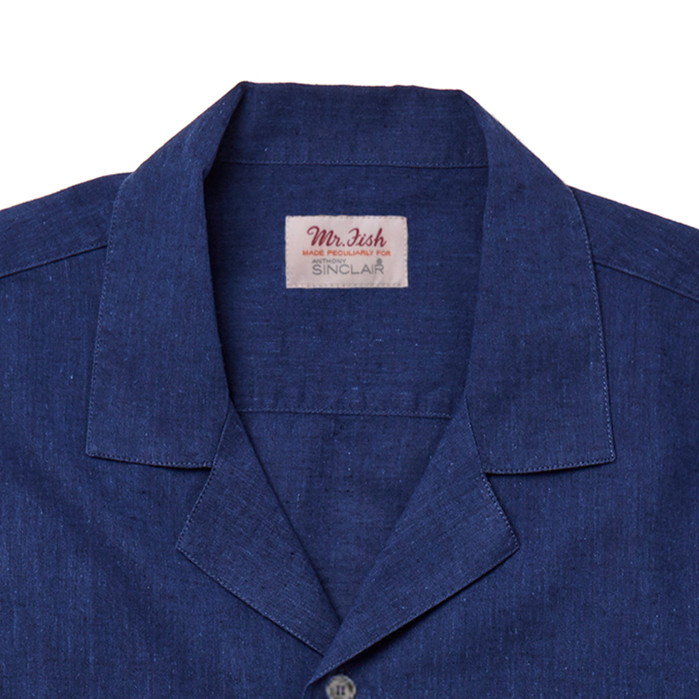 Navy Linen Camp Collar Shirt – Anthony Sinclair