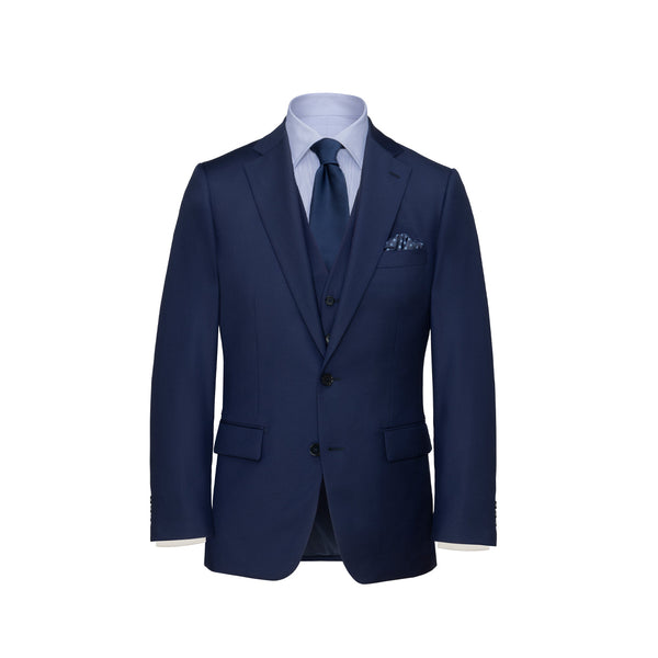 『TSJ SUITS 3P NAVY L』 Navy Blue Slim Fit Suit Clergy Jacquard Neck Tie Boys and