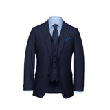 Three-Piece Navy Chalk Stripe Suit