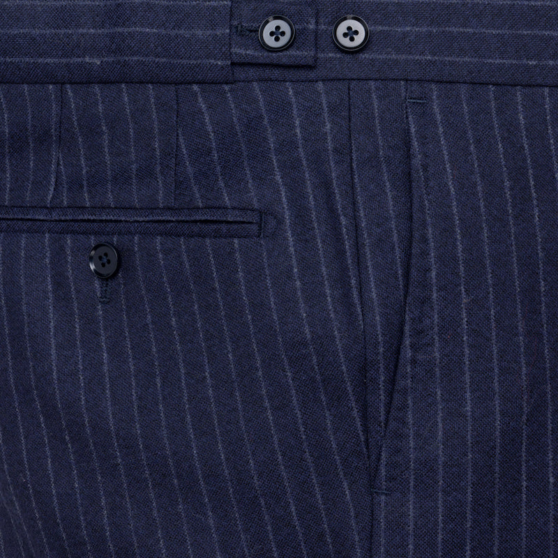 Three-Piece Navy Chalk Stripe Suit