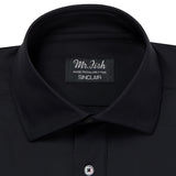 Black Jersey Popover Shirt