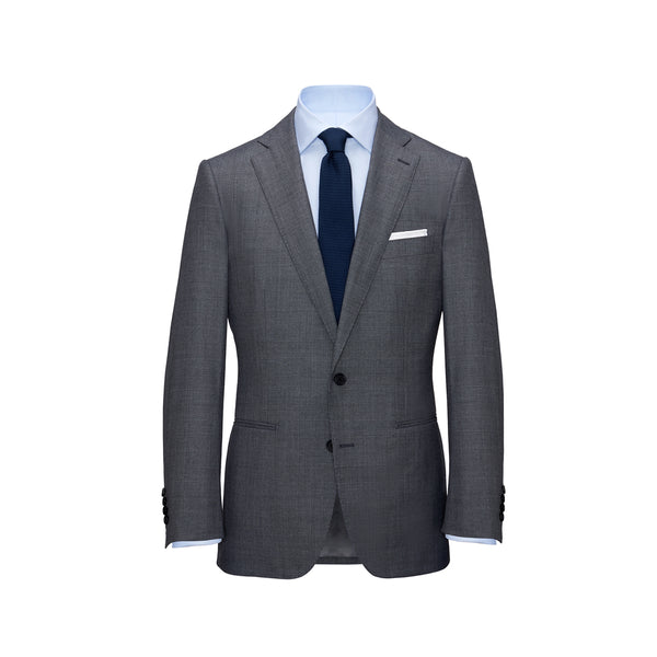 Two-Piece Grey Glen Check Lightweight Suit