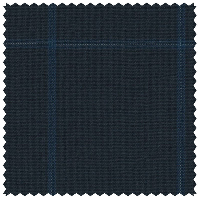 Navy Diffused Windowpane "Cape Horn Lightweight" Suiting
