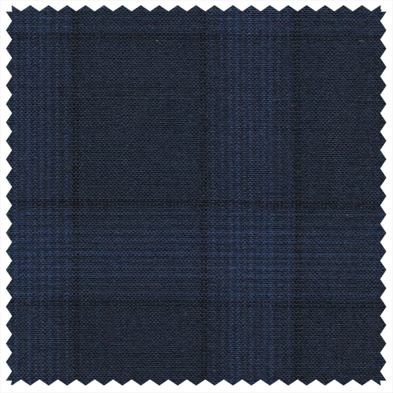 Navy Linear Mock Glen Check 