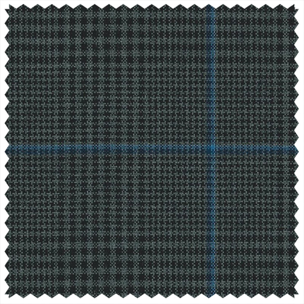 Grey Mock Glen Check (Plaid) with Teal Windowpane "Gostwyck Lightweight" Suiting