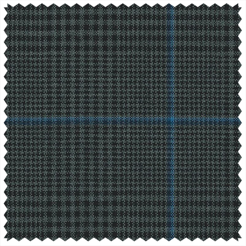 Grey Mock Glen Check (Plaid) with Teal Windowpane "Gostwyck Lightweight" Suiting