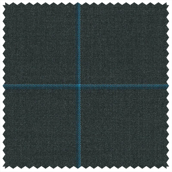 Charcoal/Teal Windowpane "Gostwyck Lightweight" Suiting