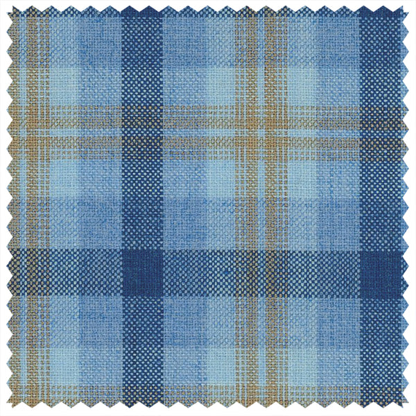 Light Blue/Peach Check (Plaid) "Summer Ascot" Jacketing