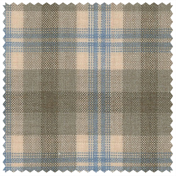 Sand/Slate Blue Check (Plaid) "Summer Ascot" Jacketing