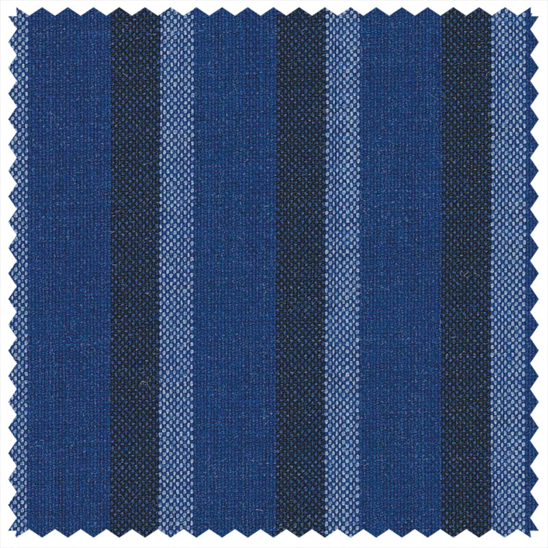 French Blue/Navy Stripe "Summer Ascot" Jacketing