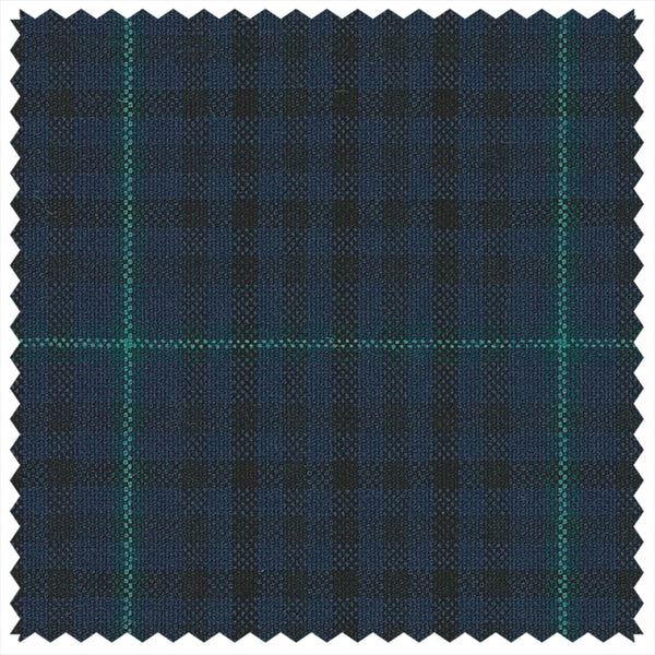 Navy Gunclub with Emerald Windowpane "Summer Ascot" Jacketing