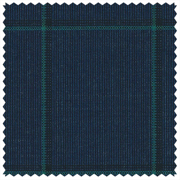 Navy/Emerald Windowpane "Summer Ascot" Jacketing