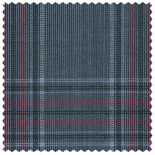 Light blue/Pink Glen Check (Plaid) "Summer Ascot" Jacketing