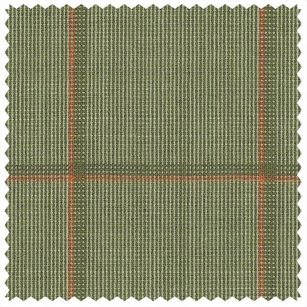 Light Olive/Orange Windowpane "Summer Ascot" Jacketing