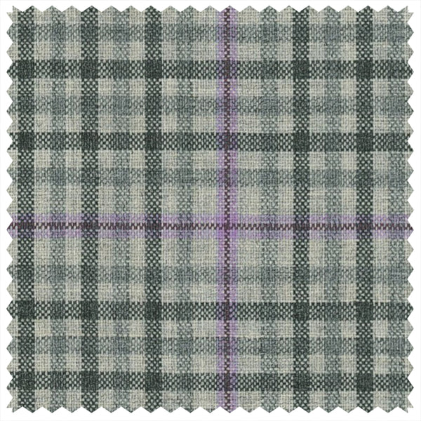 Silver Gunclub with Lilac Windowpane "Summer Ascot" Jacketing