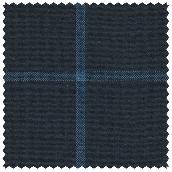 Navy/Blue Windowpane "Summer Ascot" Jacketing