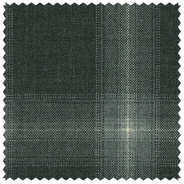 Charcoal Diffused Plaid Check "Summer Ascot" Jacketing