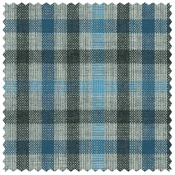 Grey Gunclub with Light Blue Windowpane "Summer Ascot" Jacketing