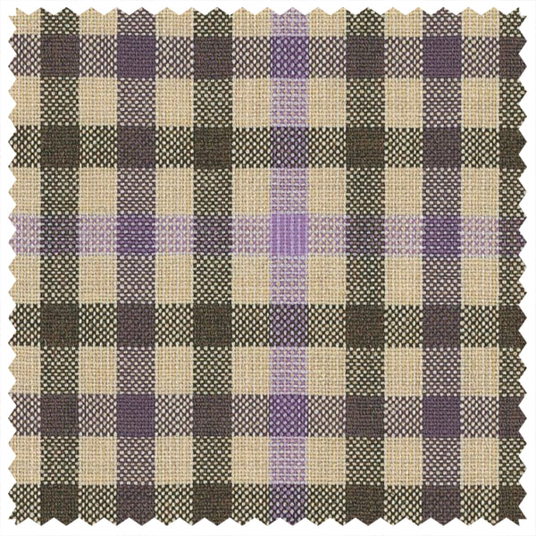 Tan Gunclub with Lilac Windowpane "Summer Ascot" Jacketing