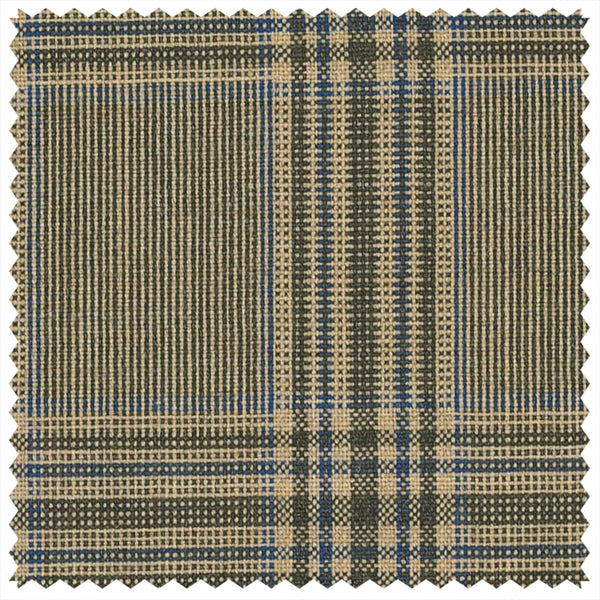 Mid Brown/Navy Glen Check "Summer Ascot" Jacketing