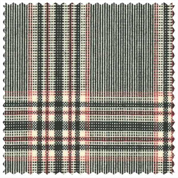 Black and White/Red Glen Check "Summer Ascot" Jacketing