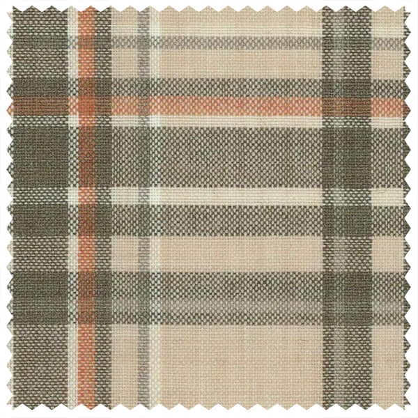 Tan/Orange Tartan Check "Summer Ascot" Jacketing