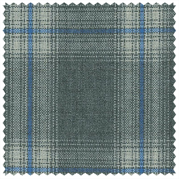 Grey/Blue Gradient Check "Summer Ascot" Jacketing