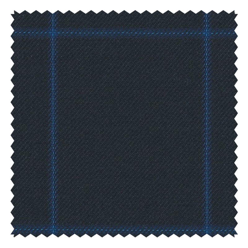 Navy/Royal Guarded Windowpane "Cape Horn" Suiting