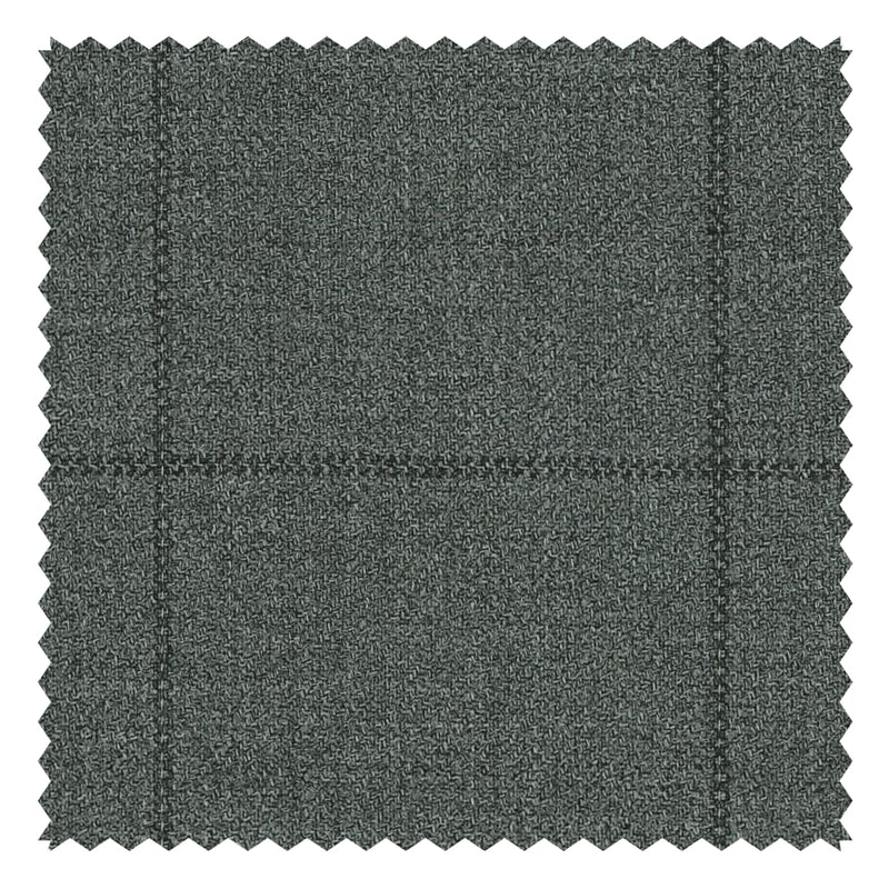 Mid Grey Beaded Windowpane "Cape Horn" Suiting