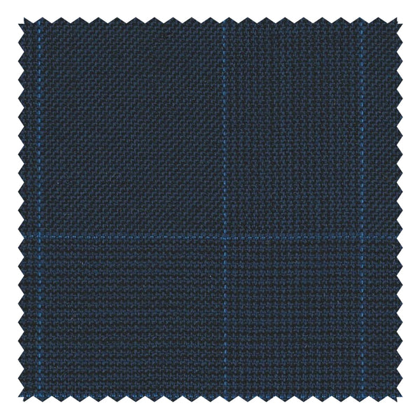 Navy Split Matt Glen Boxed Royal Windowpane "Cape Horn" Suiting